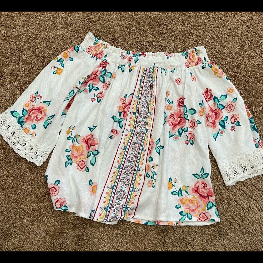 Off the shoulder floral top